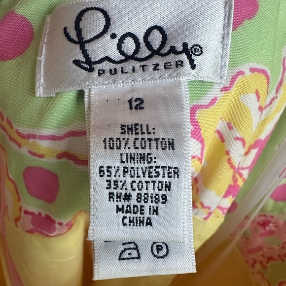 Lilly Pulitzer Strapless Dress in Pink, Yellow, and Green - Picture 4 of 5